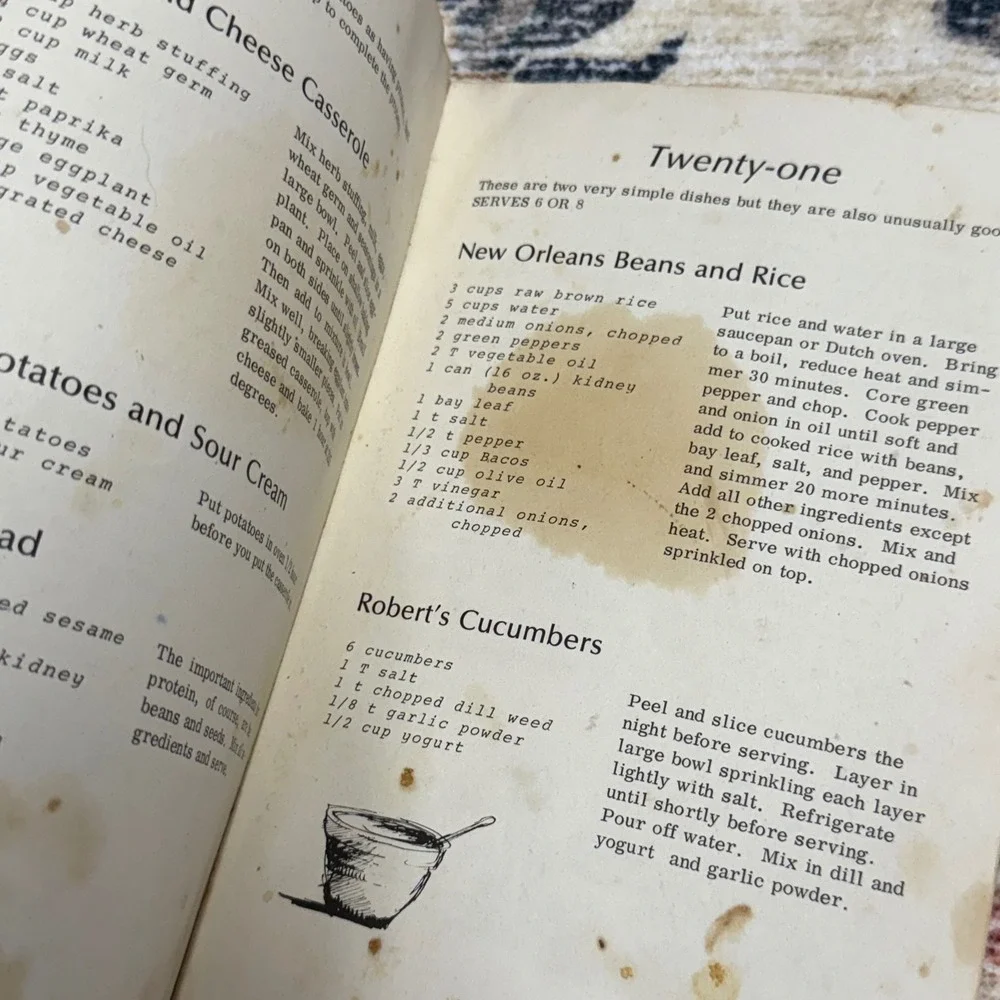 Cooking with‎ Conscience Cookbook Vegetarian Recipes World Hunger 1975